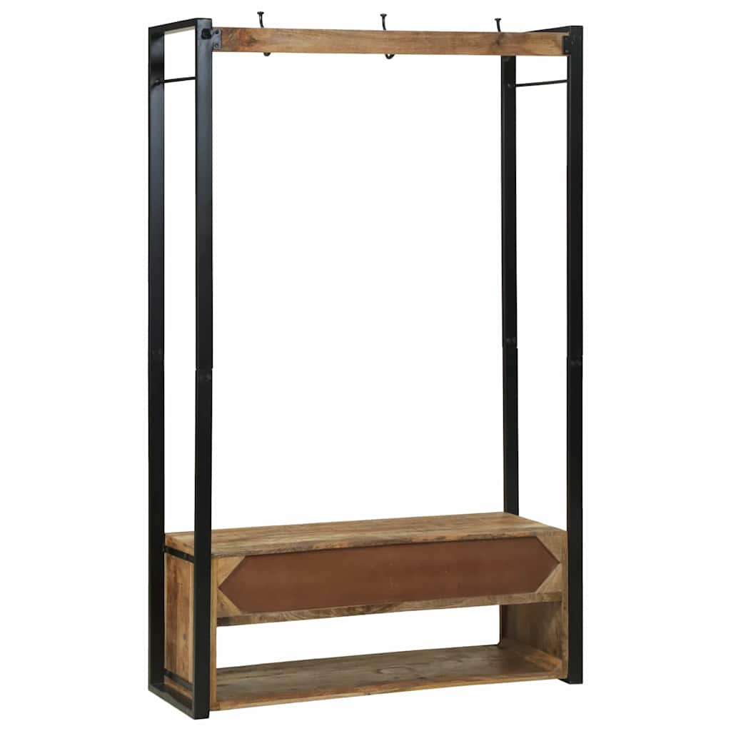 vidaXL Wieszak na Ubrania Brązowy 110 x 40 x 179 cm Lite drewno mango