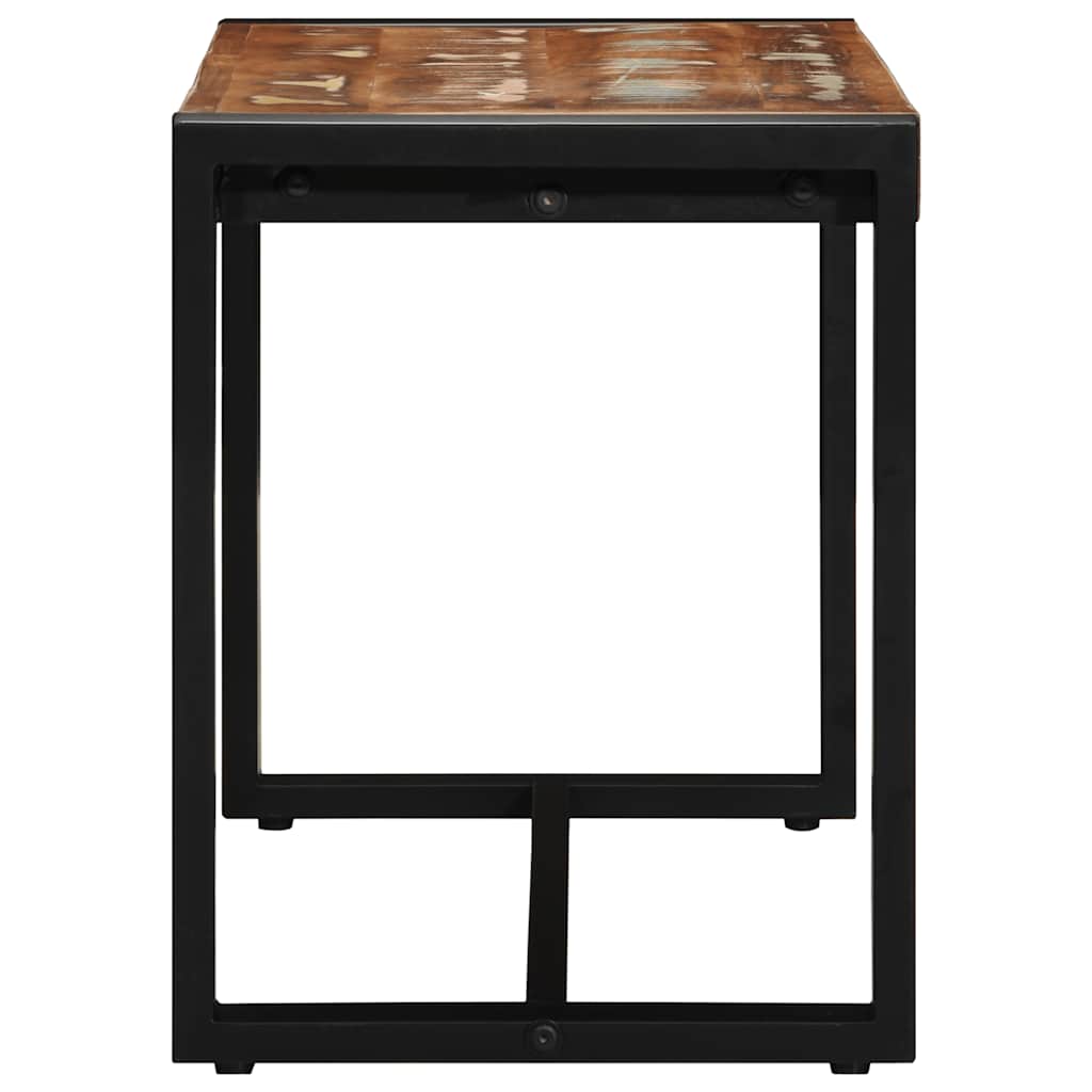 vidaXL Ławka wielokolorowa 80x35x45 cm lite drewno odzyskane