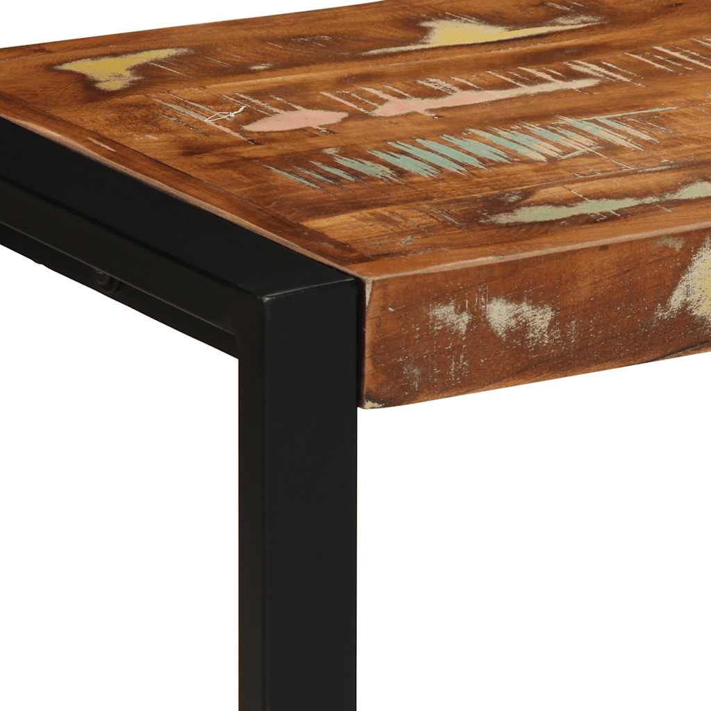 vidaXL Ławka wielokolorowa 80x35x45 cm lite drewno odzyskane