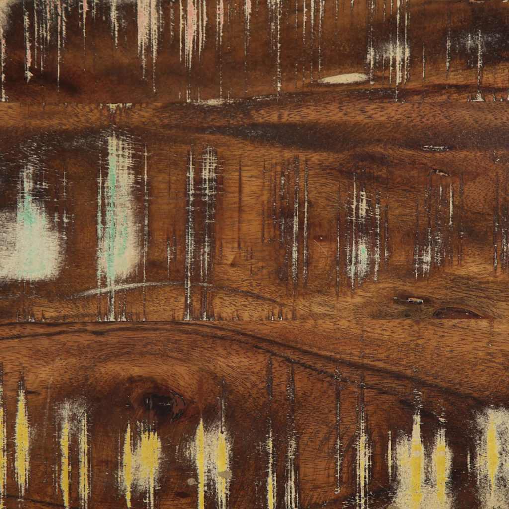 vidaXL Ławka wielokolorowa 80x35x45 cm lite drewno odzyskane
