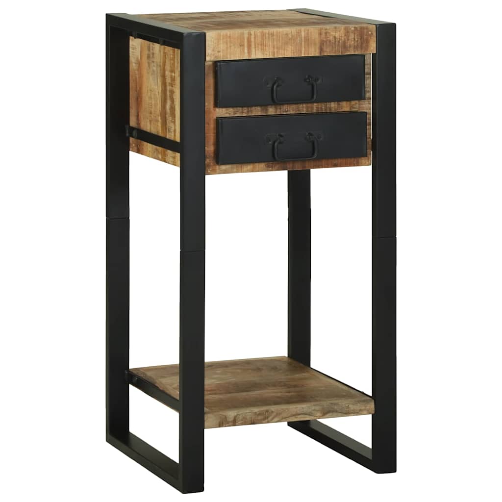 vidaXL Stolik końcowy z półką Brązowy 40 x 40 x 80 cm Drewno z mango