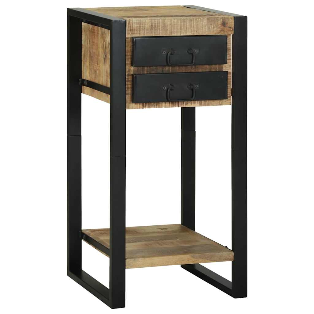 vidaXL Stolik końcowy z półką Brązowy 40 x 40 x 80 cm Drewno z mango