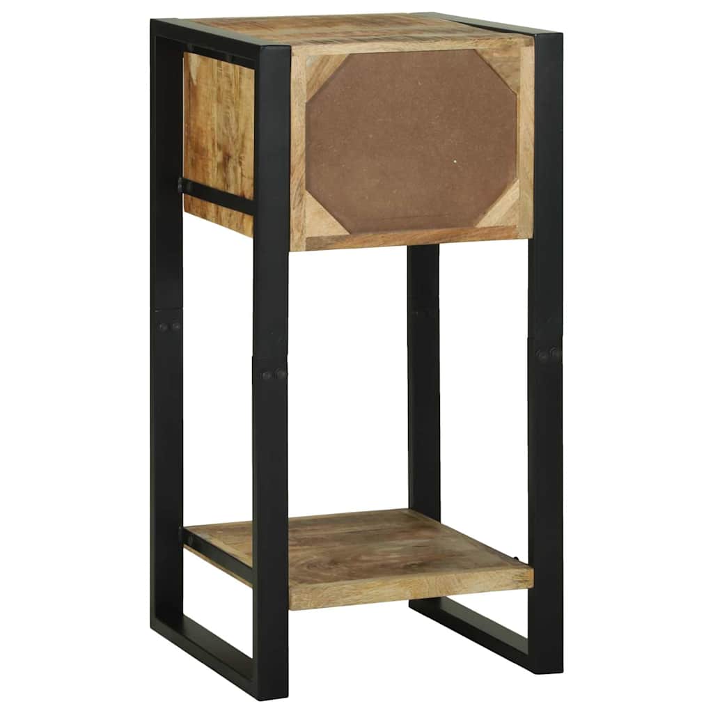 vidaXL Stolik końcowy z półką Brązowy 40 x 40 x 80 cm Drewno z mango