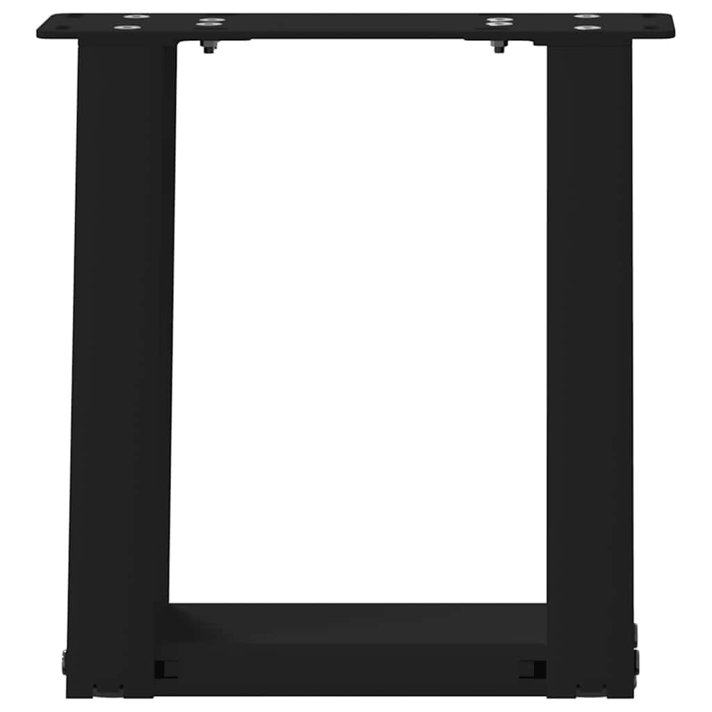 vidaXL Nogi do stolika kawowego w kształcie litery U 2 szt. Czarne 30x(30-31) cm Stal