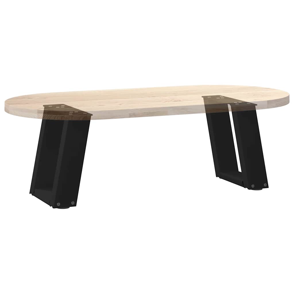 vidaXL Nogi do stolika kawowego w kształcie litery U 2 szt. Czarne 30x(30-31) cm Stal