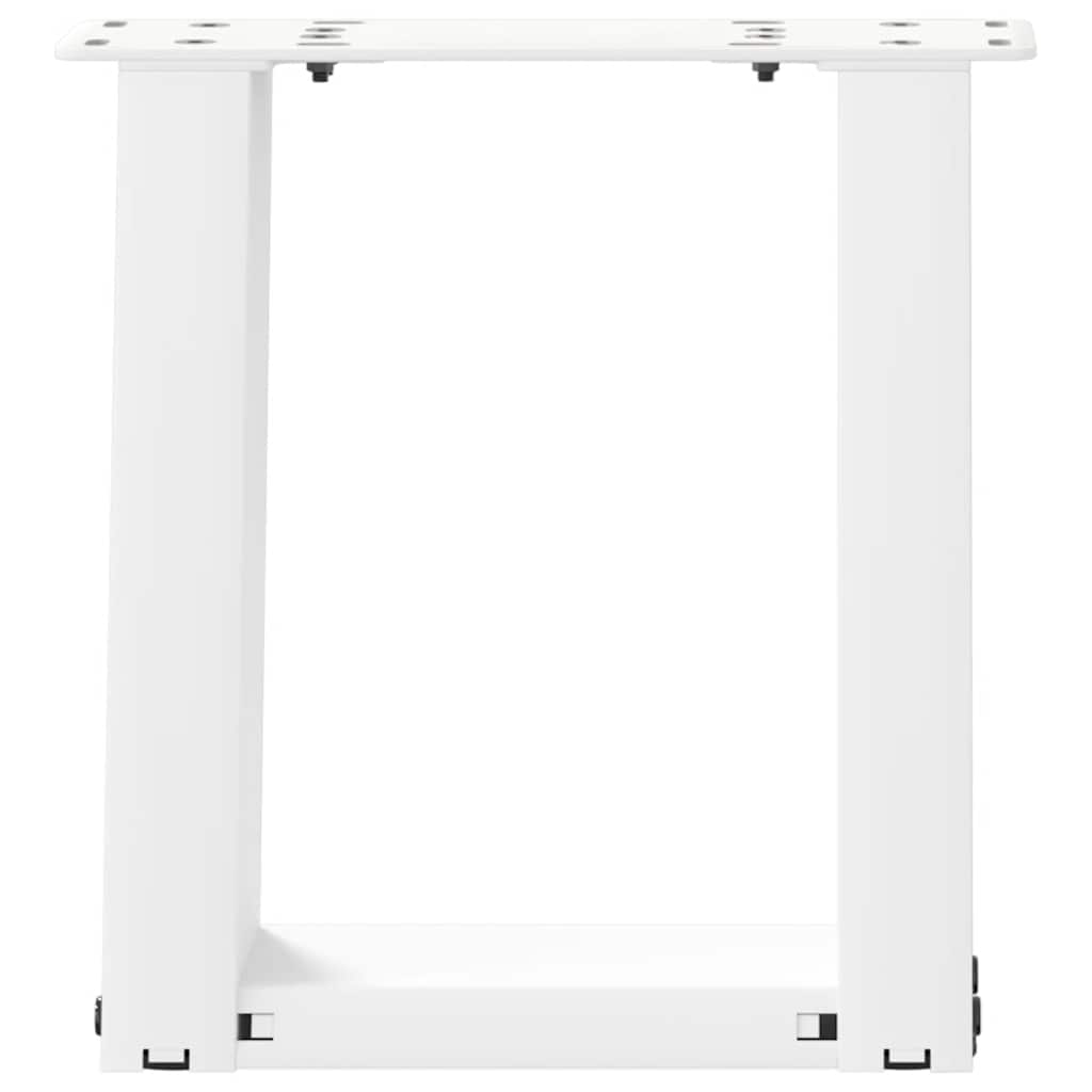 vidaXL Nogi do stolika kawowego w kształcie litery U 2 szt. Białe 30x(30-31) cm Stal