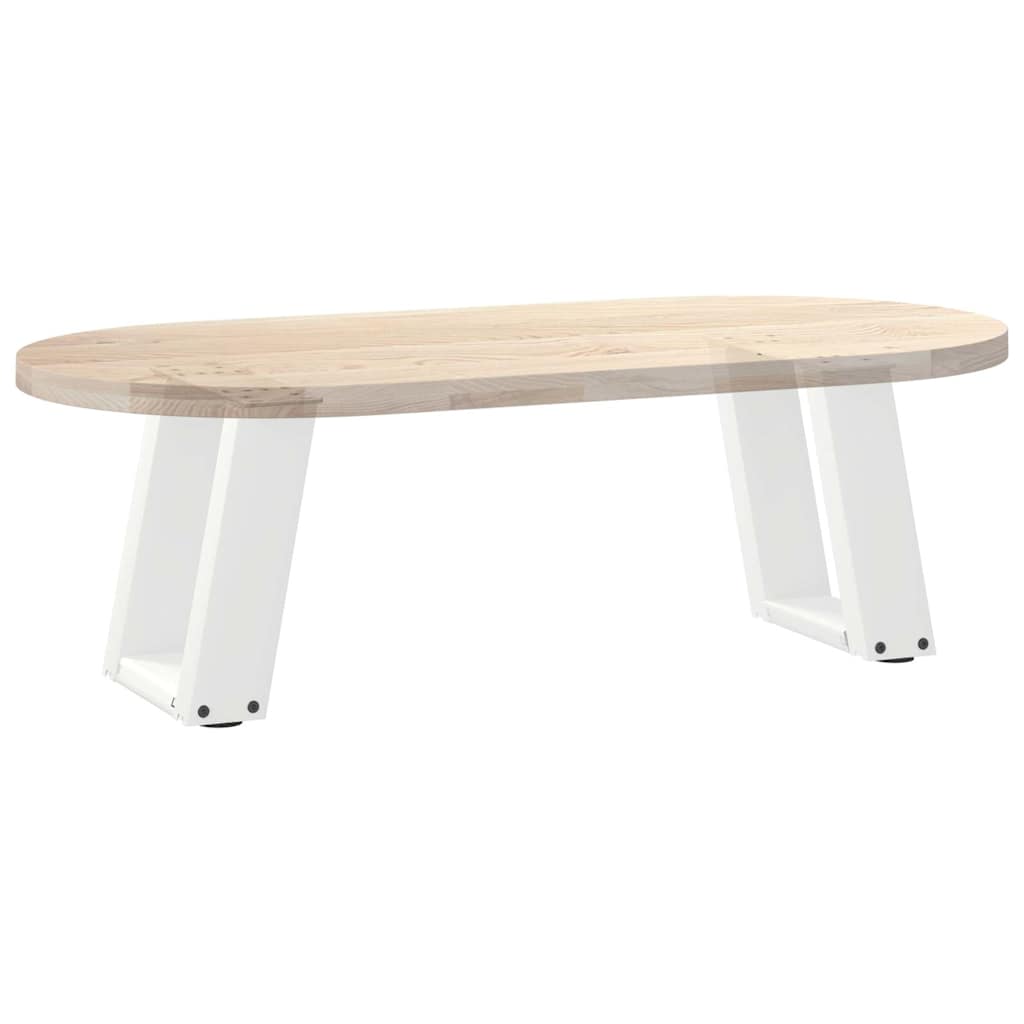 vidaXL Nogi do stolika kawowego w kształcie litery U 2 szt. Białe 30x(30-31) cm Stal