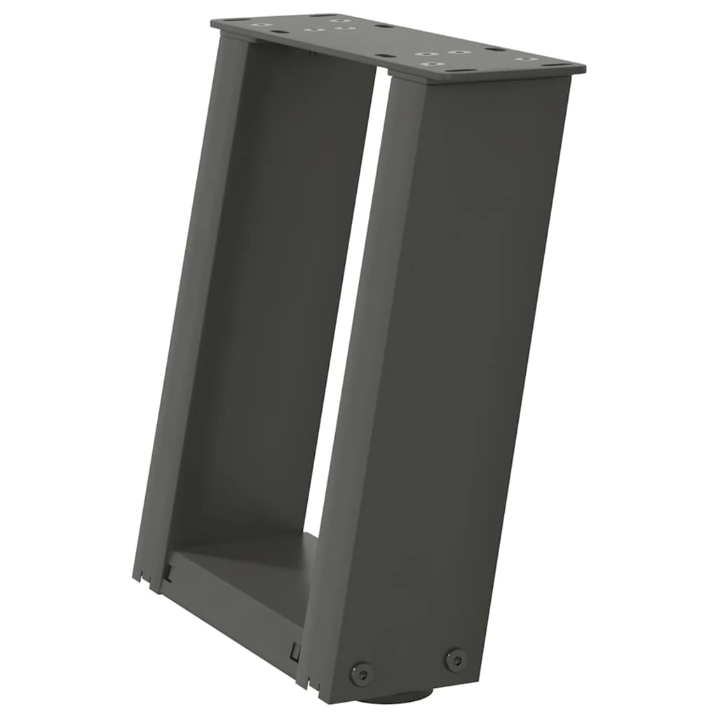 vidaXL Nogi do stolika kawowego w kształcie litery U 2 szt. Antracyt 30x(30-31) cm Stal