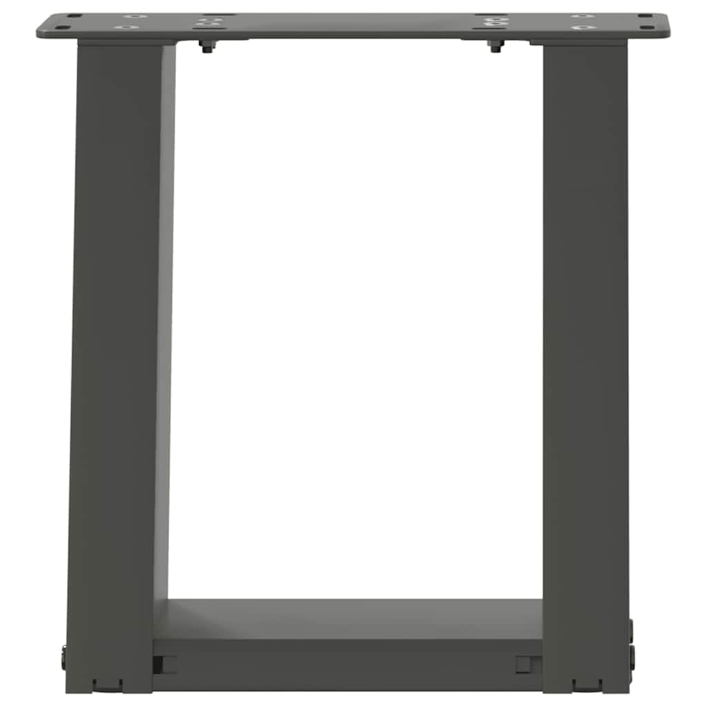 vidaXL Nogi do stolika kawowego w kształcie litery U 2 szt. Antracyt 30x(30-31) cm Stal