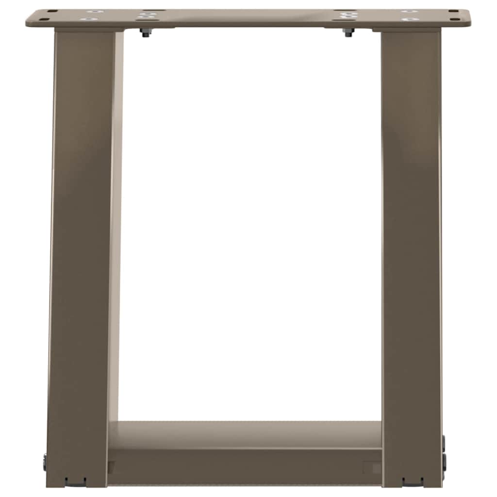 vidaXL Nogi do stolika kawowego w kształcie litery U 2 szt. Naturalna stal 30x(30-31) cm Stal