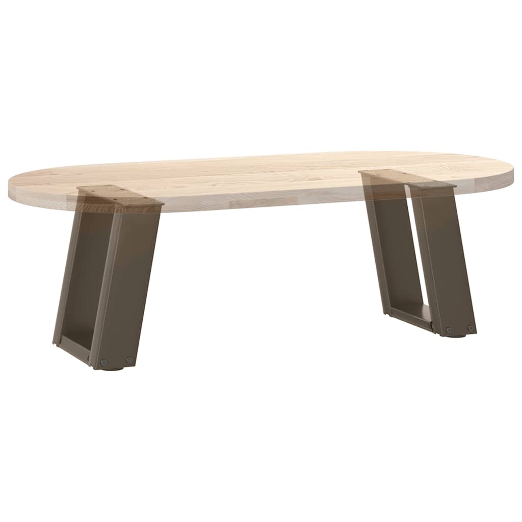 vidaXL Nogi do stolika kawowego w kształcie litery U 2 szt. Naturalna stal 30x(30-31) cm Stal