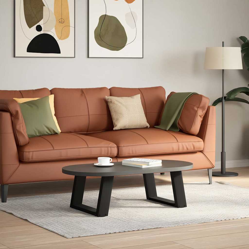 vidaXL Nogi do stolika kawowego w kształcie litery U 2 szt. Czarne 40x(30-31) cm Stal