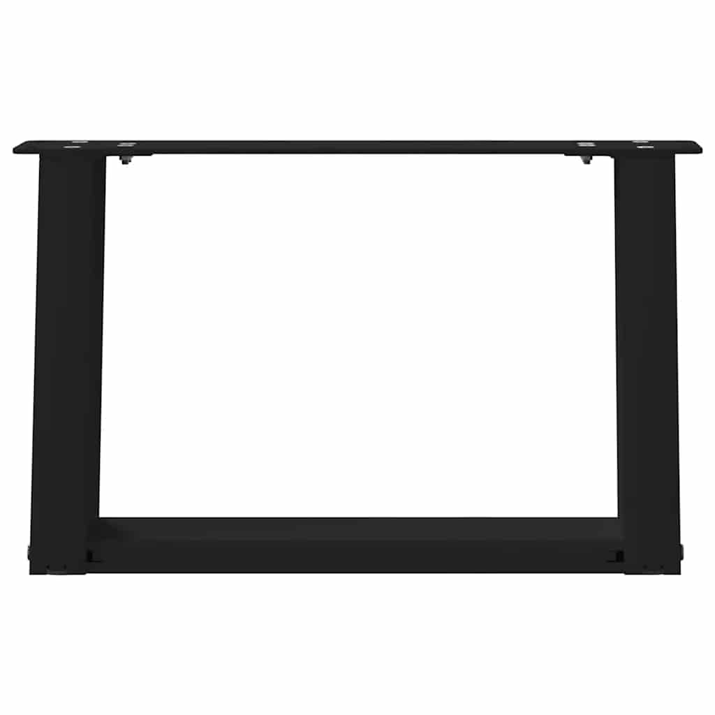 vidaXL Nogi do stolika kawowego w kształcie litery U 2 szt. Czarne 40x(30-31) cm Stal