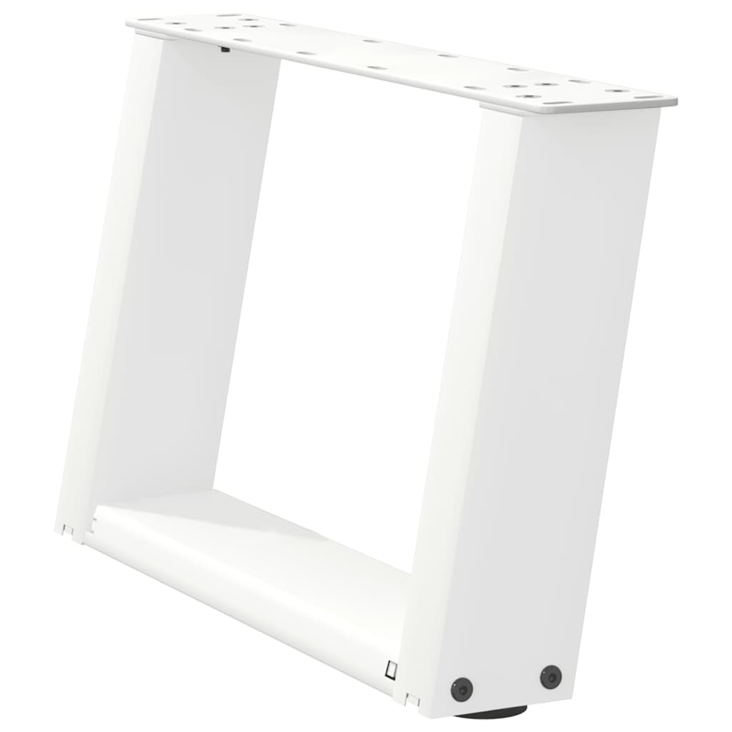 vidaXL Nogi do stolika kawowego w kształcie litery U 2 szt. Białe 40x(30-31) cm Stal