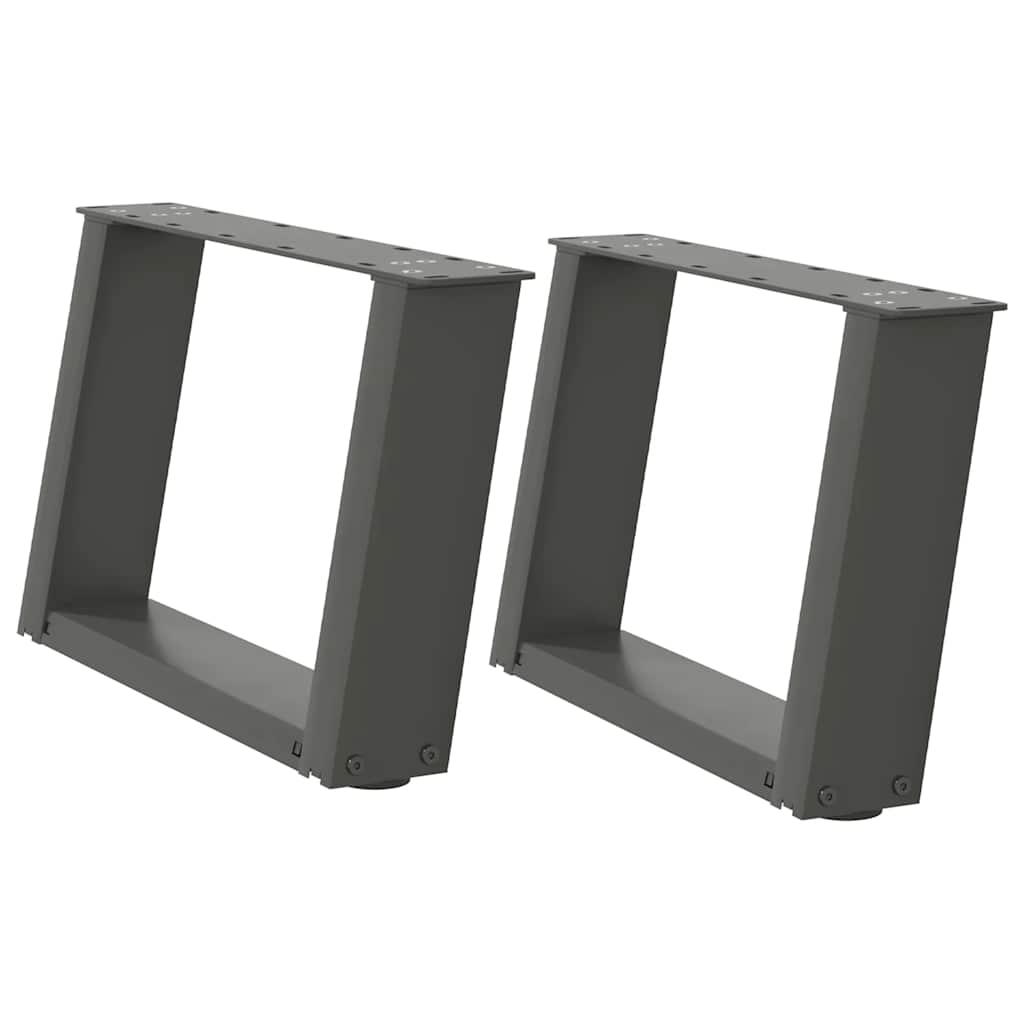 vidaXL Nogi do stolika kawowego w kształcie litery U 2 szt. Antracyt 40x(30-31) cm Stal