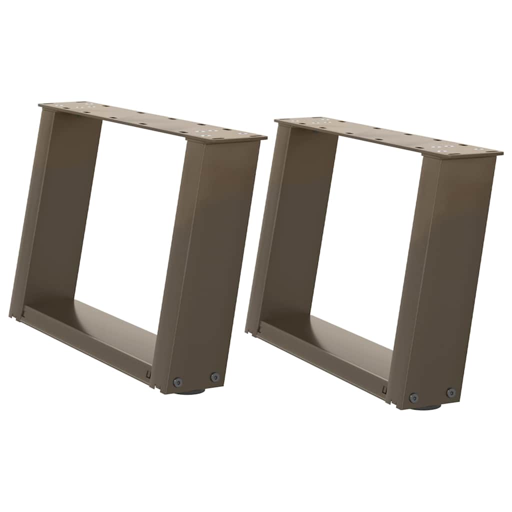 vidaXL Nogi do stolika kawowego w kształcie litery U 2 szt. Naturalna stal 40x(30-31) cm Stal