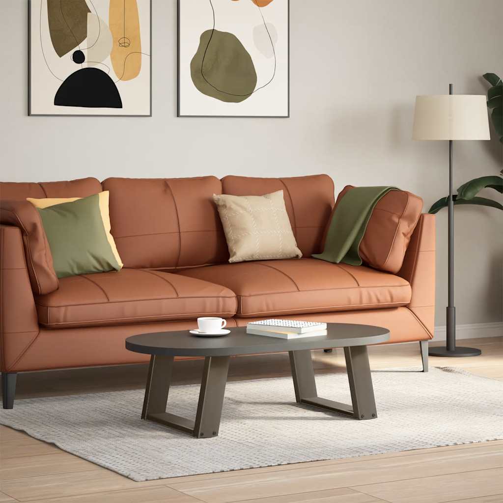 vidaXL Nogi do stolika kawowego w kształcie litery U 2 szt. Naturalna stal 40x(30-31) cm Stal