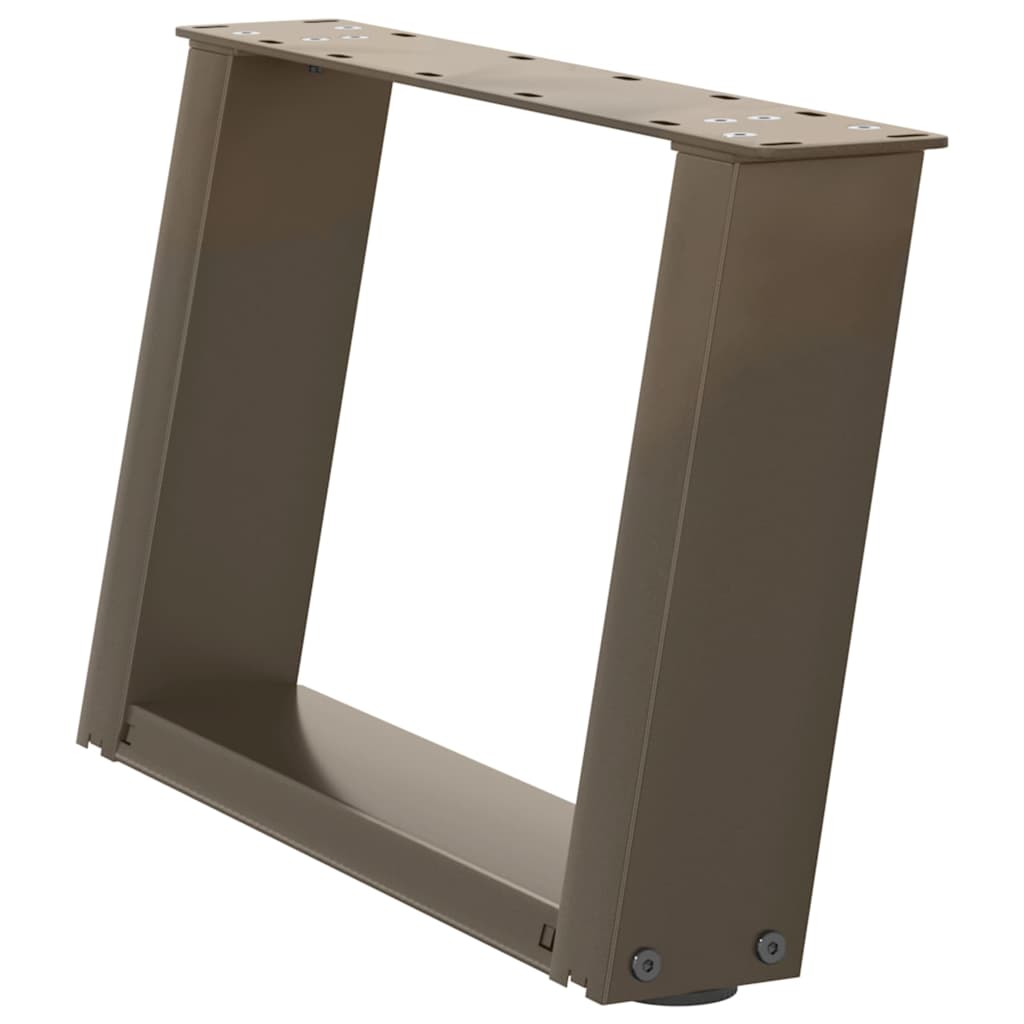 vidaXL Nogi do stolika kawowego w kształcie litery U 2 szt. Naturalna stal 40x(30-31) cm Stal