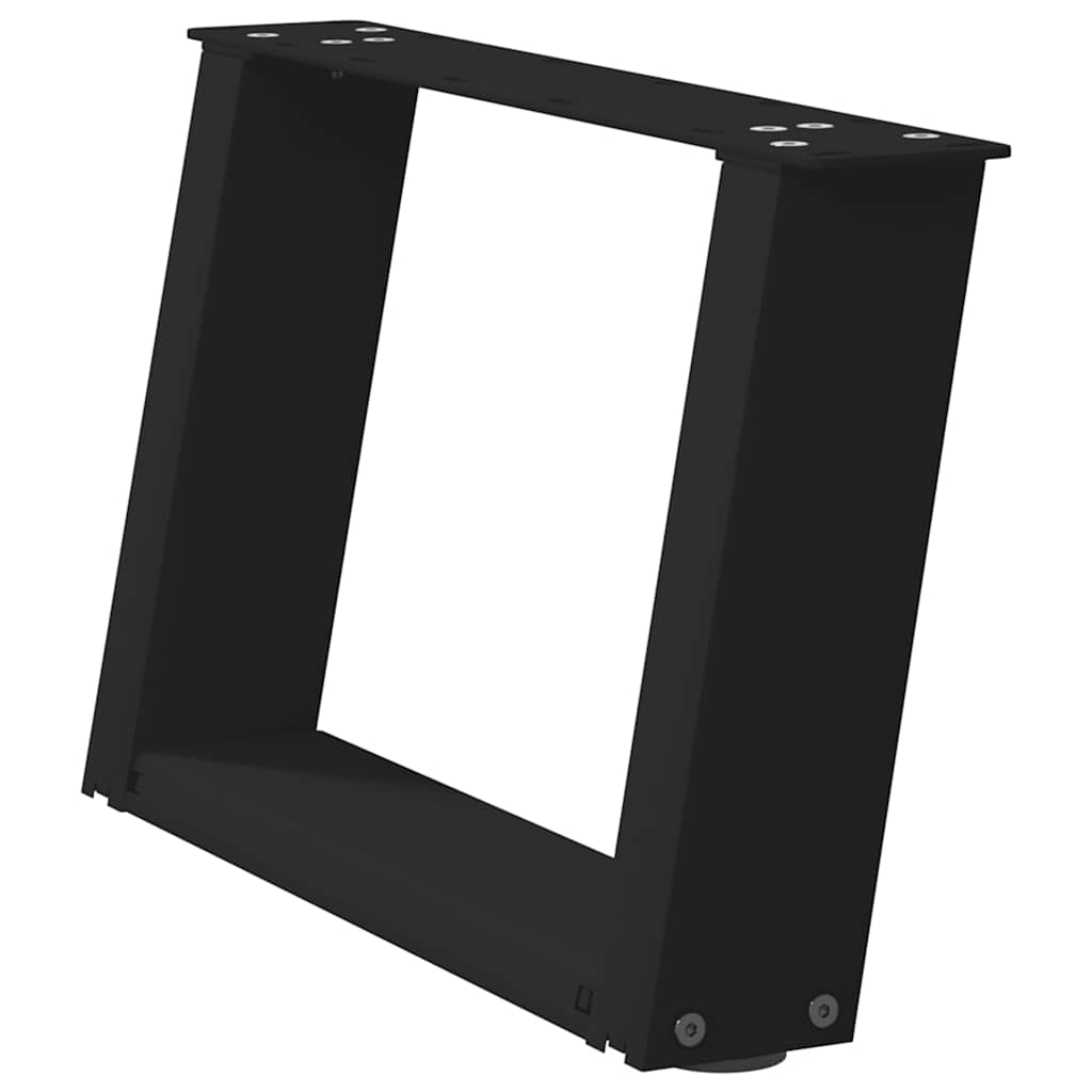 vidaXL Nogi do stolika kawowego w kształcie litery U 2 szt. Czarne 50x(30-31) cm Stal