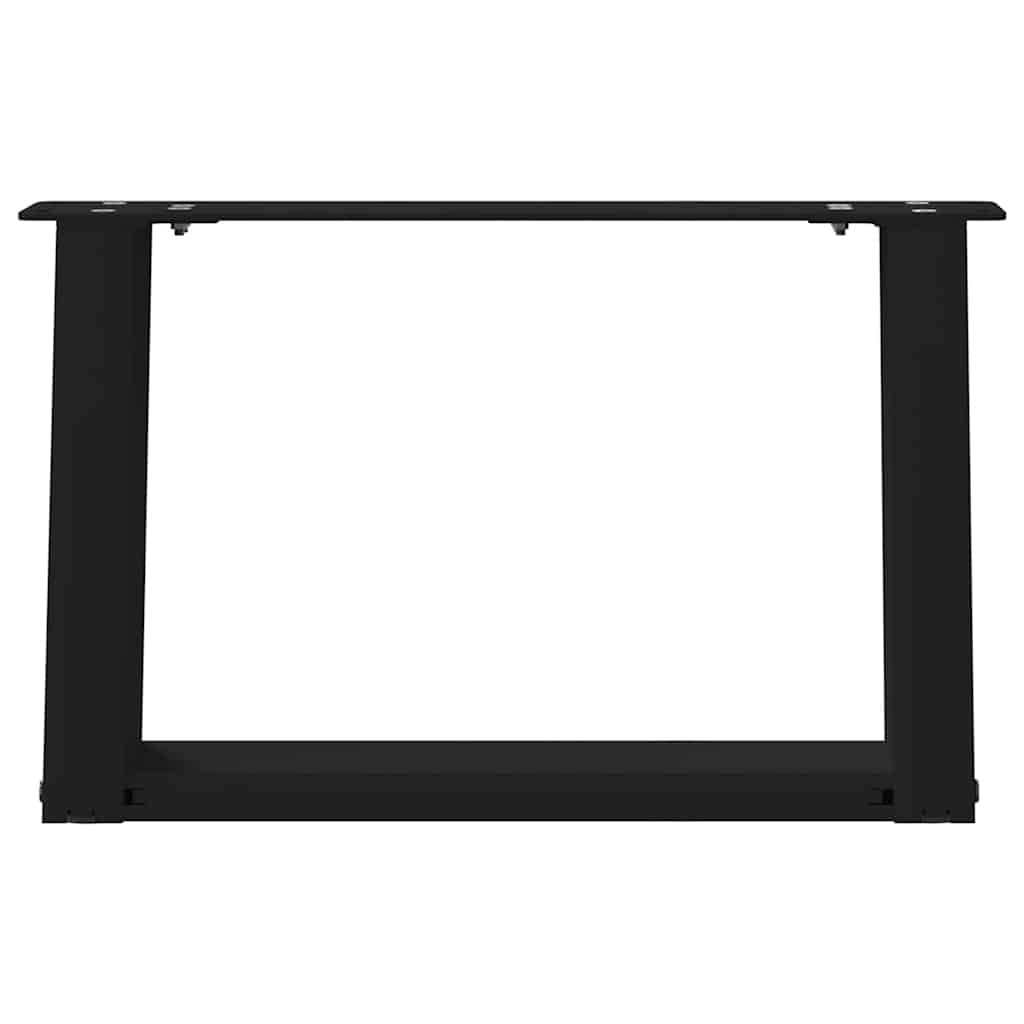 vidaXL Nogi do stolika kawowego w kształcie litery U 2 szt. Czarne 50x(30-31) cm Stal