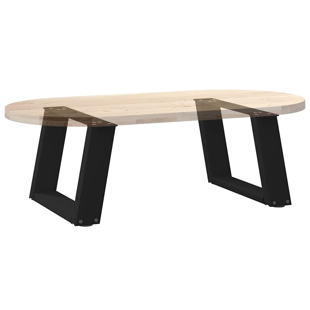 vidaXL Nogi do stolika kawowego w kształcie litery U 2 szt. Czarne 50x(30-31) cm Stal