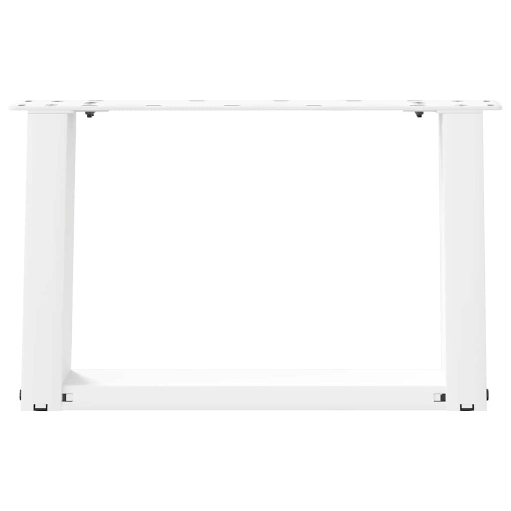 vidaXL Nogi do stolika kawowego w kształcie litery U 2 szt. Białe 50x(30-31) cm Stal