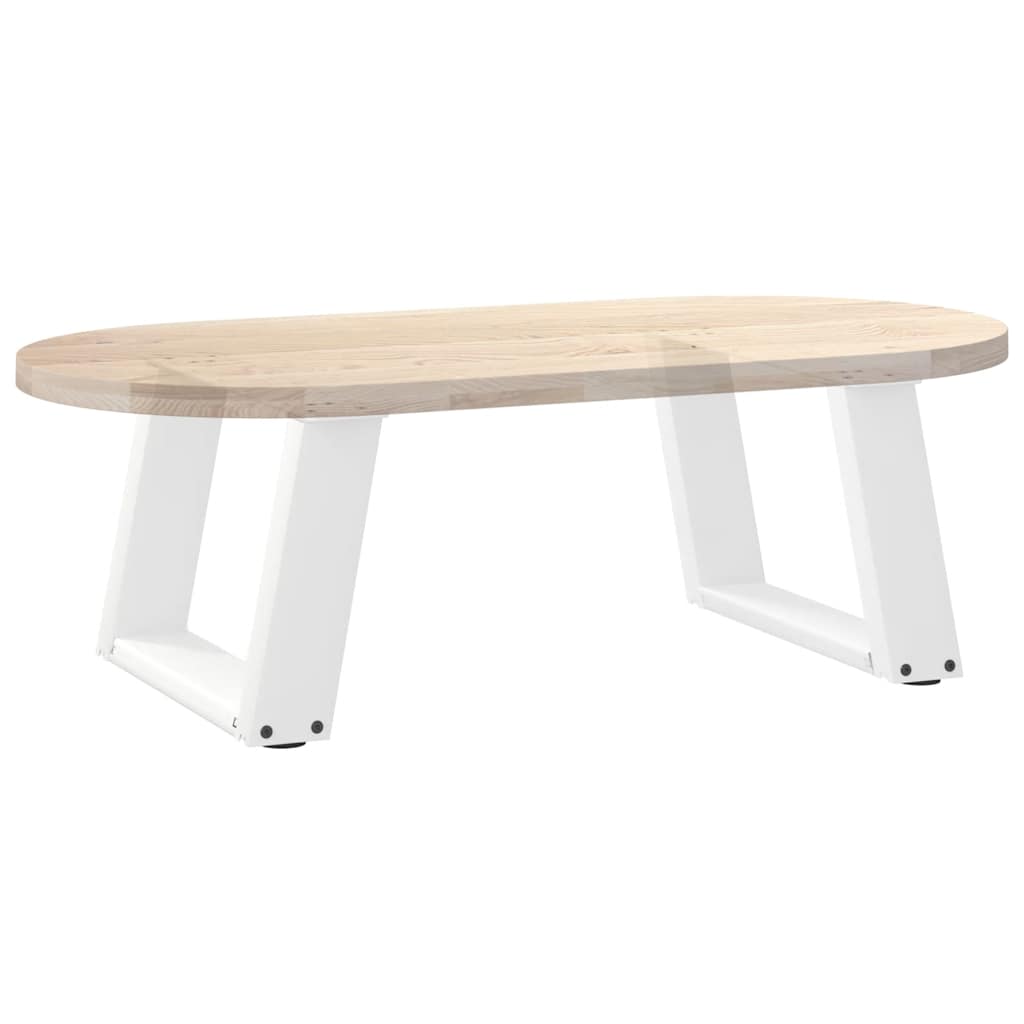 vidaXL Nogi do stolika kawowego w kształcie litery U 2 szt. Białe 50x(30-31) cm Stal