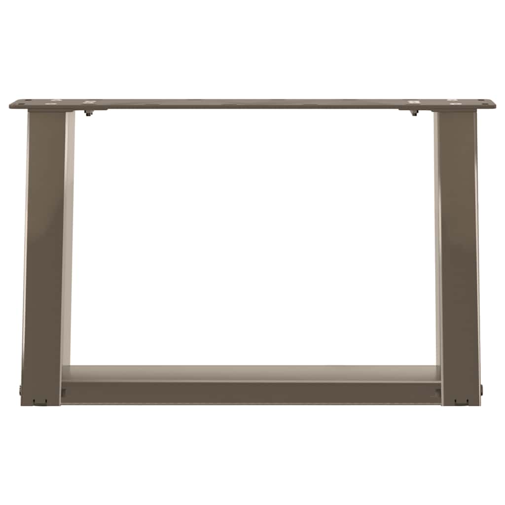 vidaXL Nogi do stolika kawowego w kształcie litery U 2 szt. Naturalna stal 50x(30-31) cm Stal