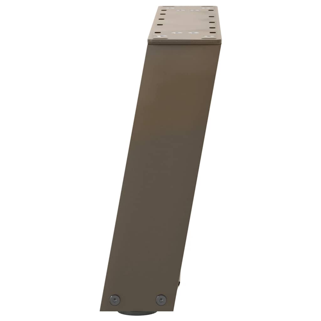 vidaXL Nogi do stolika kawowego w kształcie litery U 2 szt. Naturalna stal 50x(30-31) cm Stal