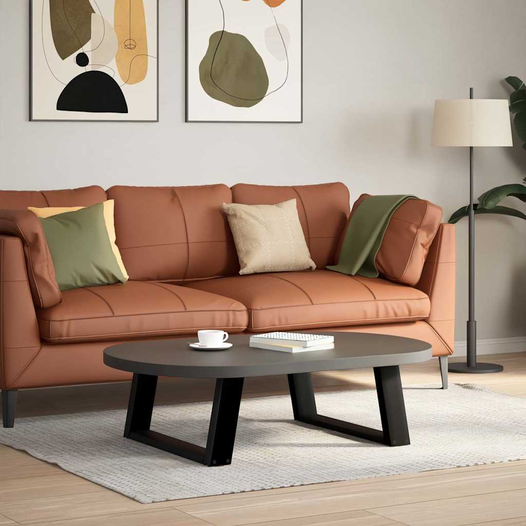 vidaXL Nogi do stolika kawowego w kształcie litery U 2 szt. Czarne 60x(30-31) cm Stal