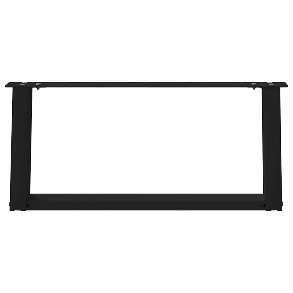 vidaXL Nogi do stolika kawowego w kształcie litery U 2 szt. Czarne 60x(30-31) cm Stal