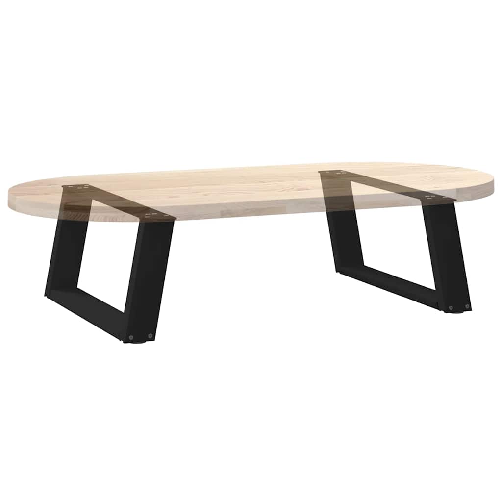 vidaXL Nogi do stolika kawowego w kształcie litery U 2 szt. Czarne 60x(30-31) cm Stal