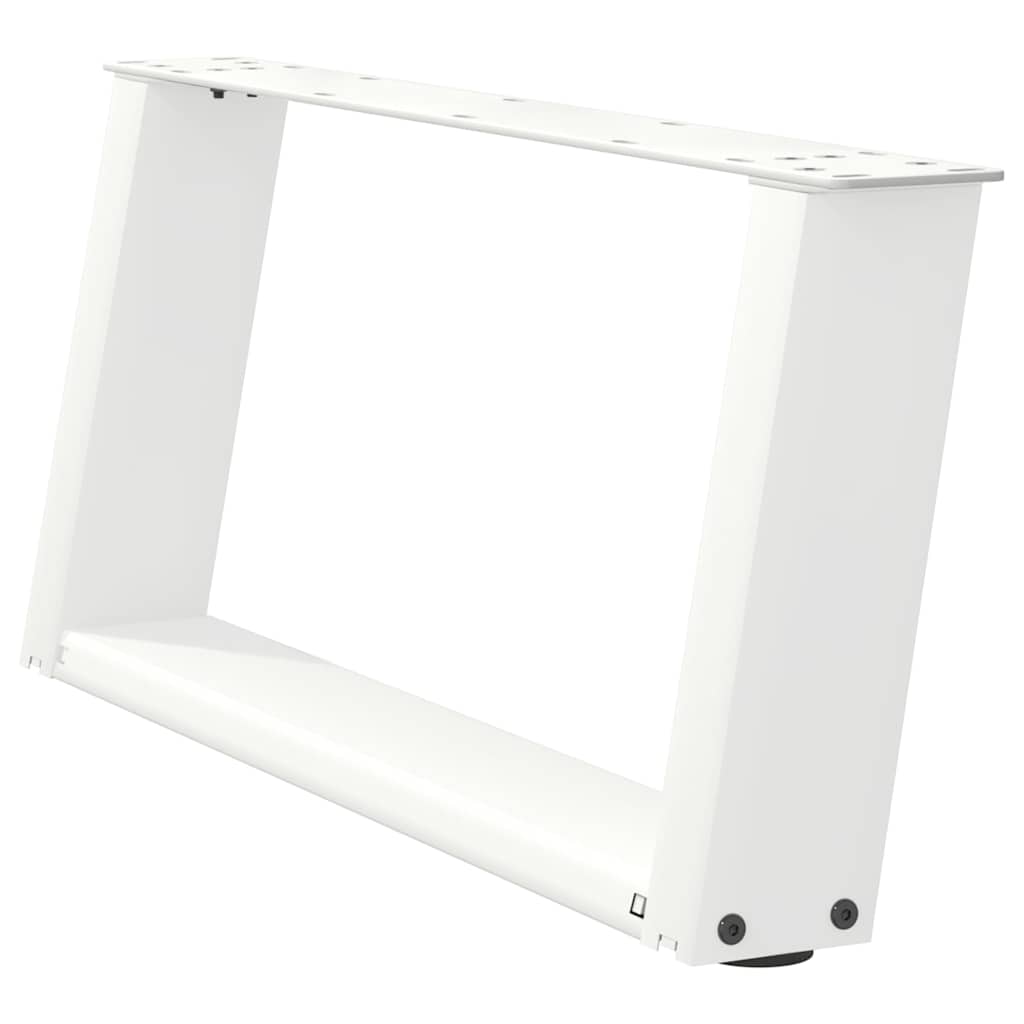 vidaXL Nogi do stolika kawowego w kształcie litery U 2 szt. Białe 60x(30-31) cm Stal