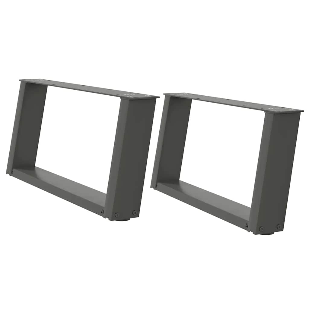 vidaXL Nogi do stolika kawowego w kształcie litery U 2 szt. Antracyt 60x(30-31) cm Stal