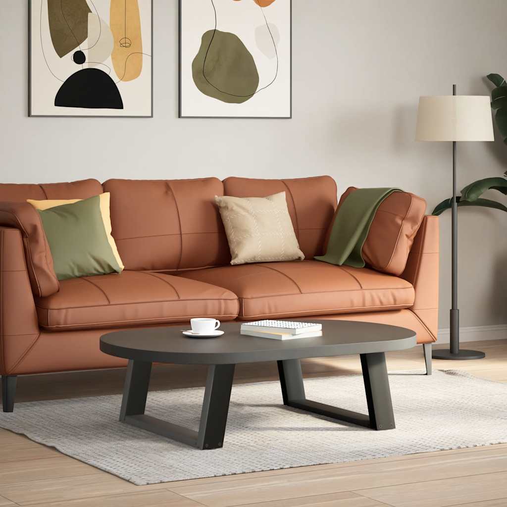 vidaXL Nogi do stolika kawowego w kształcie litery U 2 szt. Antracyt 60x(30-31) cm Stal