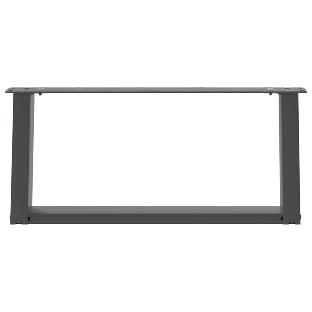 vidaXL Nogi do stolika kawowego w kształcie litery U 2 szt. Antracyt 60x(30-31) cm Stal