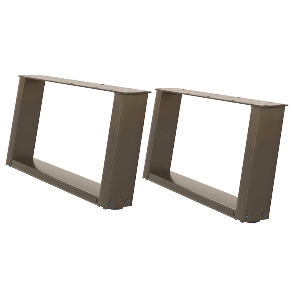 vidaXL Nogi do stolika kawowego w kształcie litery U 2 szt. Naturalna stal 60x(30-31) cm Stal