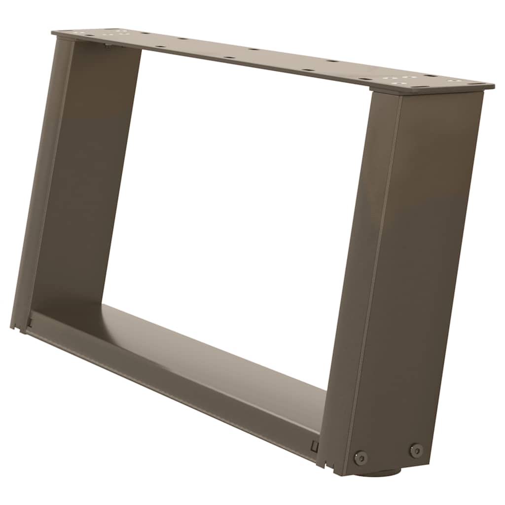 vidaXL Nogi do stolika kawowego w kształcie litery U 2 szt. Naturalna stal 60x(30-31) cm Stal