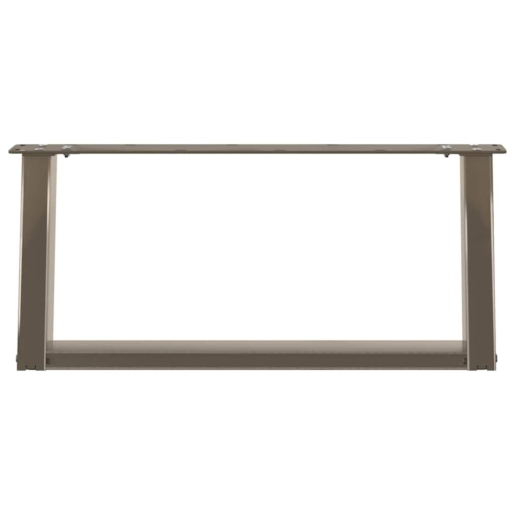 vidaXL Nogi do stolika kawowego w kształcie litery U 2 szt. Naturalna stal 60x(30-31) cm Stal