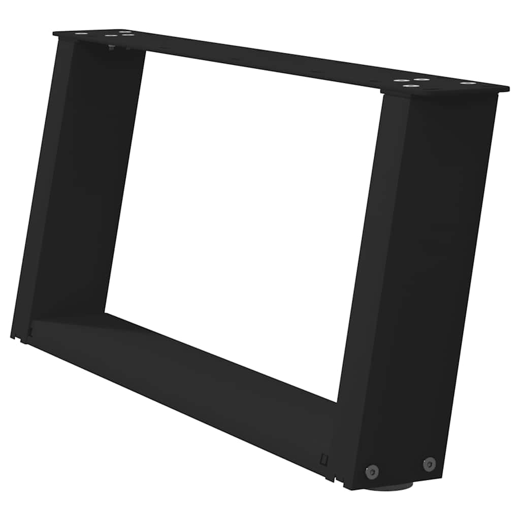 vidaXL Nogi do stolika kawowego w kształcie litery U 2 szt. Czarne 70x(30-31) cm Stal
