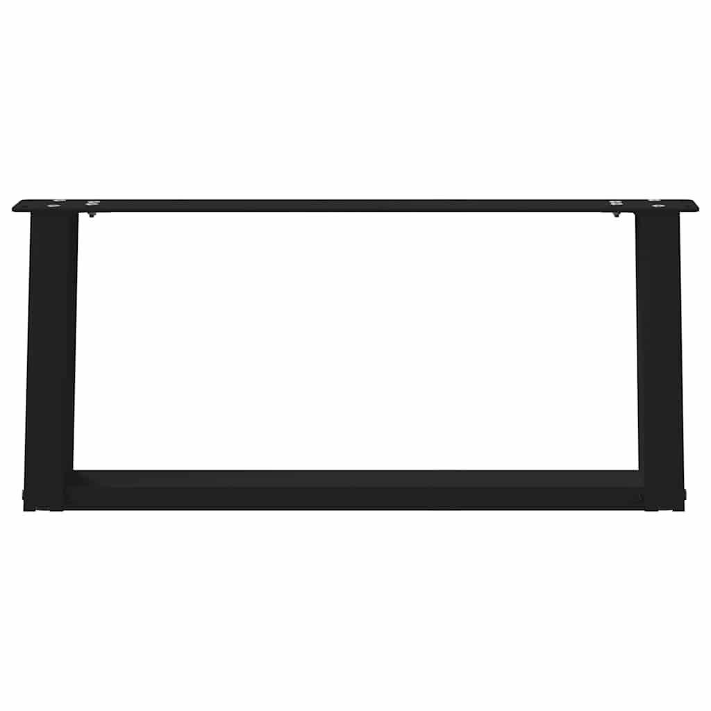 vidaXL Nogi do stolika kawowego w kształcie litery U 2 szt. Czarne 70x(30-31) cm Stal