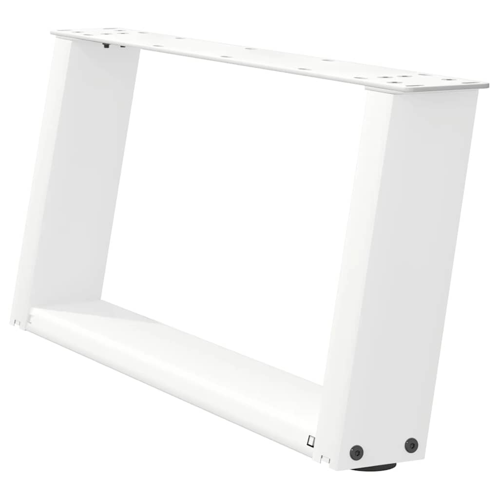 vidaXL Nogi do stolika kawowego w kształcie litery U 2 szt. Białe 70x(30-31) cm Stal