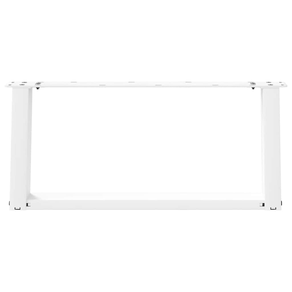 vidaXL Nogi do stolika kawowego w kształcie litery U 2 szt. Białe 70x(30-31) cm Stal