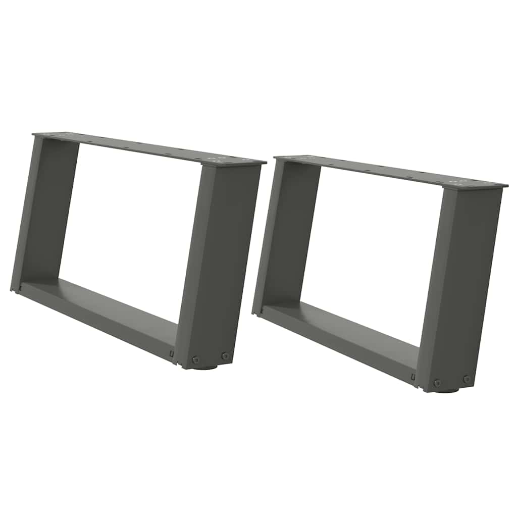 vidaXL Nogi do stolika kawowego w kształcie litery U 2 szt. Antracyt 70x(30-31) cm Stal