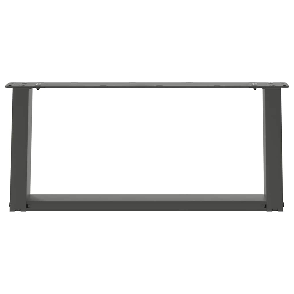 vidaXL Nogi do stolika kawowego w kształcie litery U 2 szt. Antracyt 70x(30-31) cm Stal