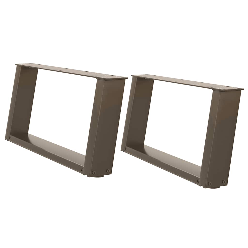 vidaXL Nogi do stolika kawowego w kształcie litery U 2 szt. Naturalna stal 70x(30-31) cm Stal