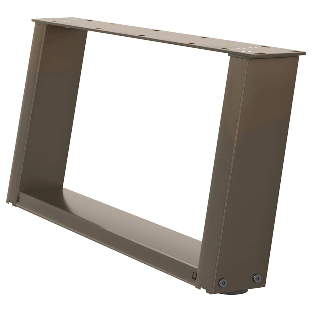 vidaXL Nogi do stolika kawowego w kształcie litery U 2 szt. Naturalna stal 70x(30-31) cm Stal