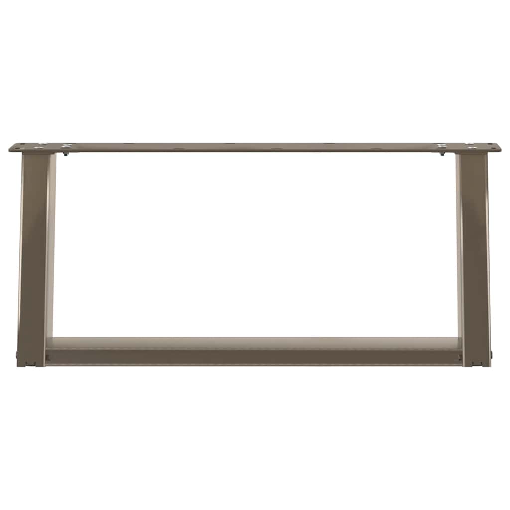 vidaXL Nogi do stolika kawowego w kształcie litery U 2 szt. Naturalna stal 70x(30-31) cm Stal