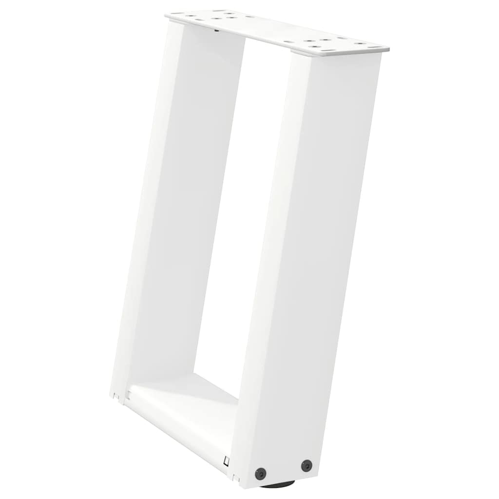 vidaXL Nogi do stolika kawowego w kształcie litery U 2 szt. Białe 28x(42-43) cm Stal