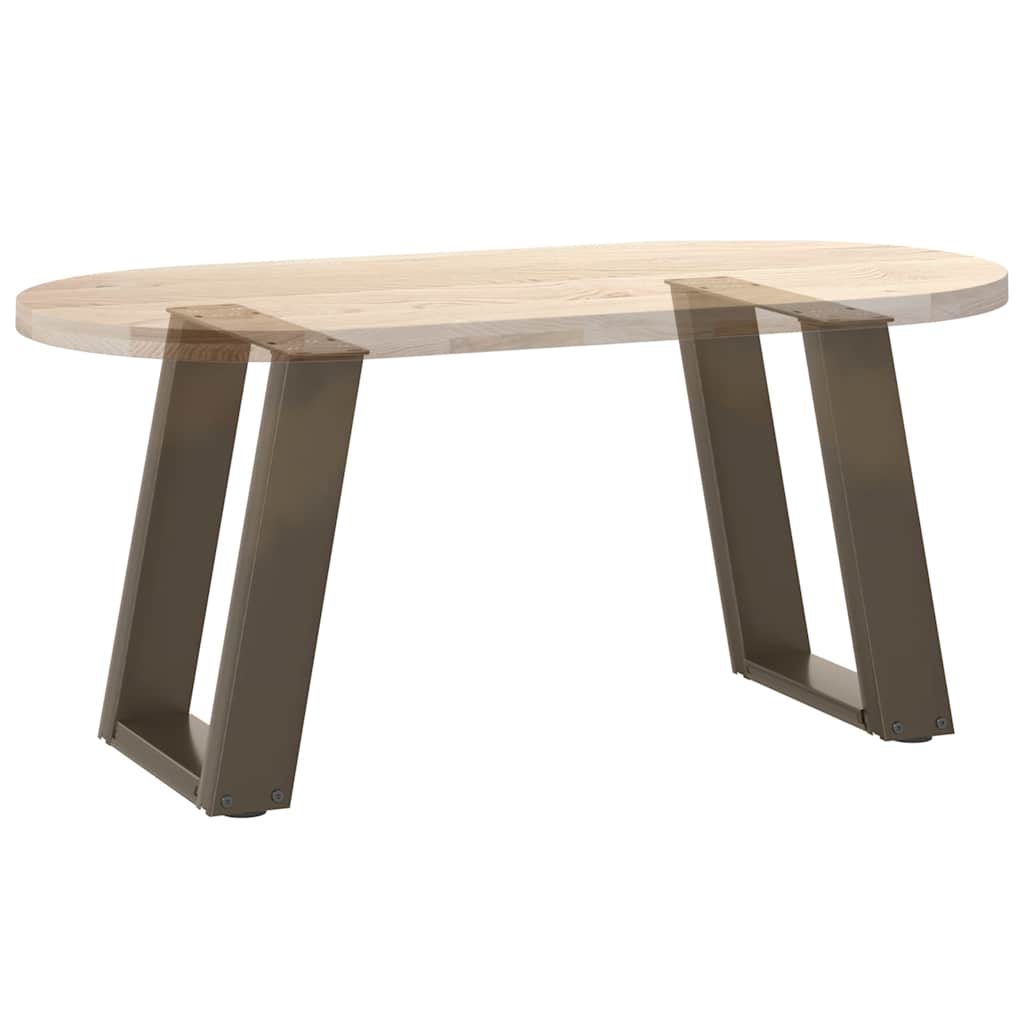 vidaXL Nogi do stolika kawowego w kształcie litery U 2 szt. Naturalna stal 28x(42-43) cm Stal